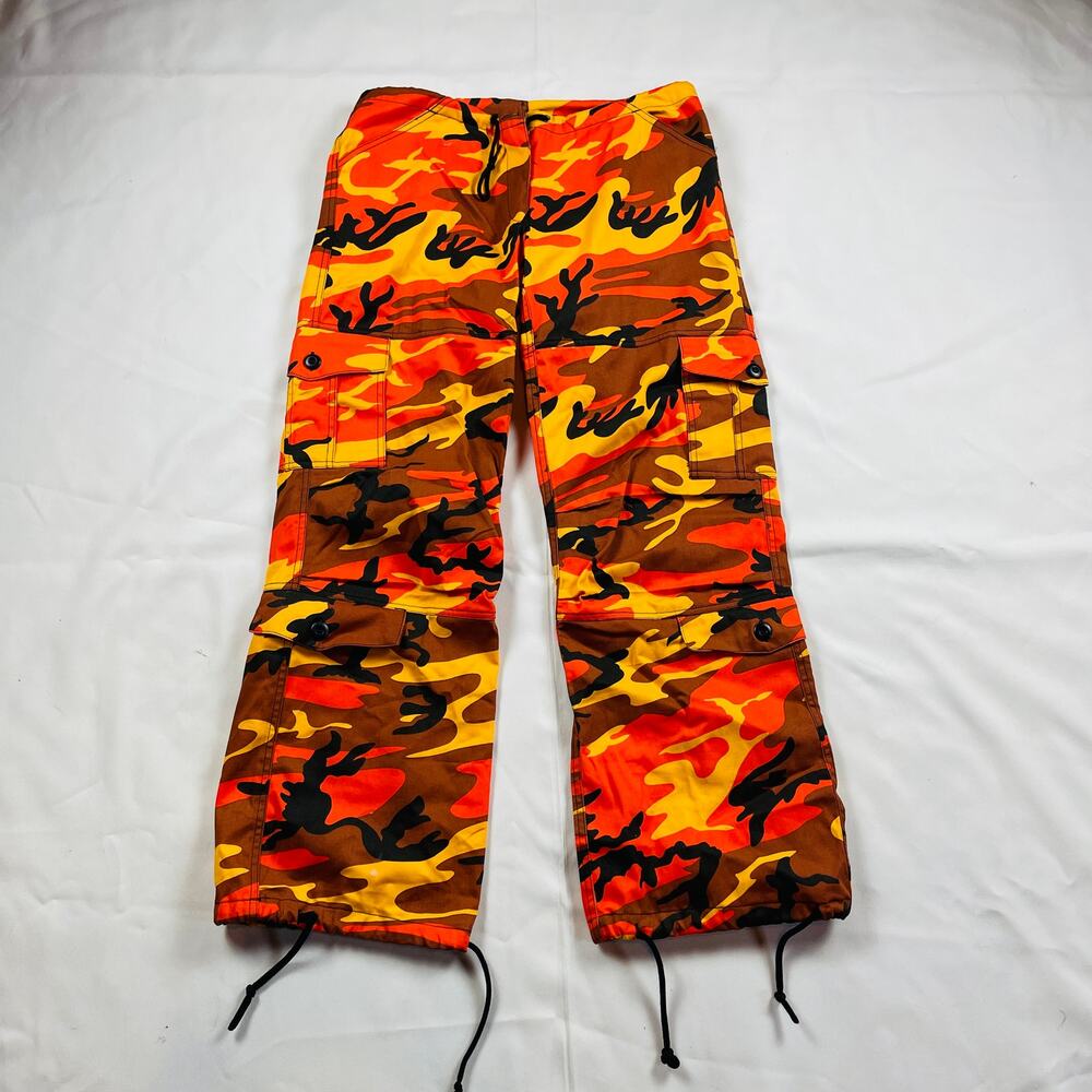 Rothco Orange Yellow Brown Camo Cargo Pants XS